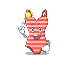 Obraz na płótnie Canvas Mascot character of smart swimsuit has an idea gesture