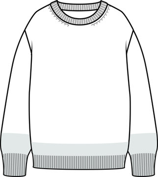 Flat top knit sweater