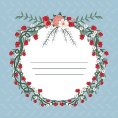 Floral frame with copyspace
