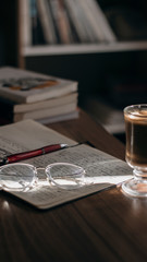 books and glasses