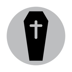 Obraz premium Coffin with a cross