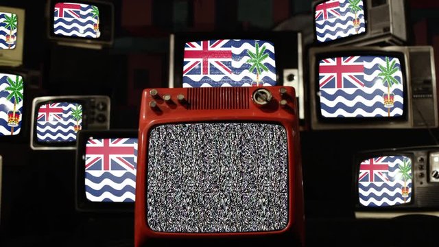 Flag of the British Indian Ocean Territory and Vintage Televisions.