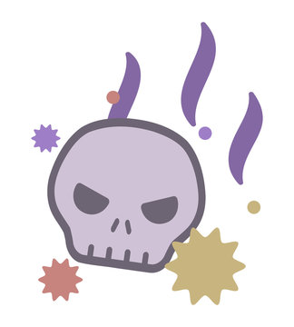 recommend clip art: ウイルスとドクロマーク