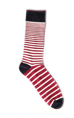 striped sock on a white background