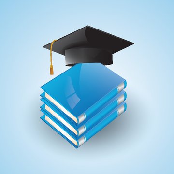 Mortarboard And Books