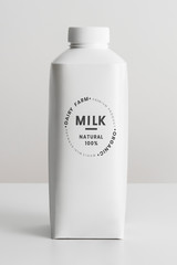 Minimal organic milk carton design resource