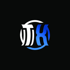 Initial Letter TX Circle Logo Design	