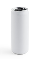 Resealable minimal white beverage can
