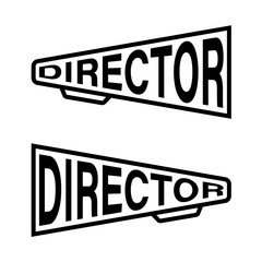 directorial speaker icon, loudspeaker. Filming a movie. Vector