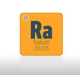Radium periodic table single element.