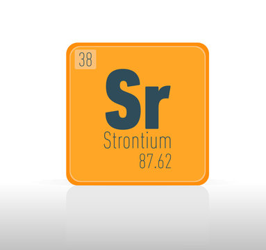 Strontium periodic table single element.