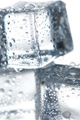 Ice cubes macro shot