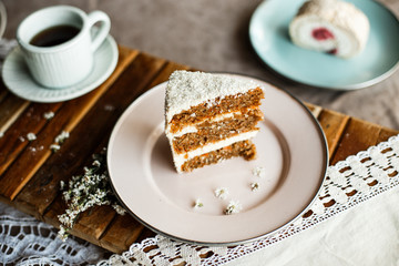 carrot cake close-up