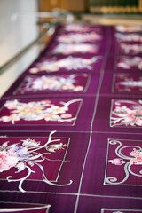 Painted batik fabric