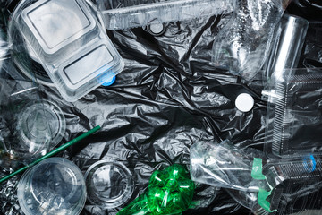 Plastic containers cleaned before recycling