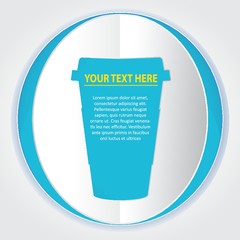 To go cup with text