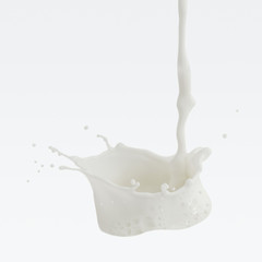Fresh milk splashing mockup