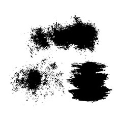 Set of grunge vector elements and texture brushes