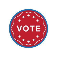 USA vote label illustration.