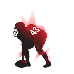 american football player in action