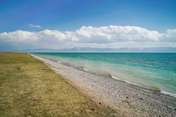Song Kul Lake is a beautiful landscape destination in Kyrgyzstan