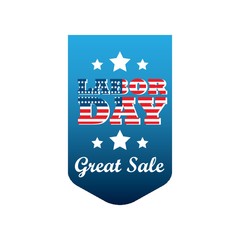 USA labor day label illustration.