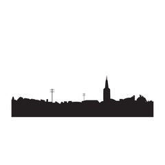 Naklejka premium silhouette of an urban city