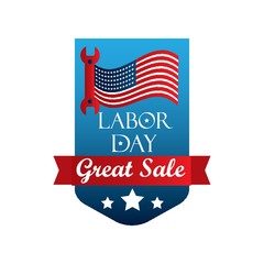 USA labor day banner illustration.