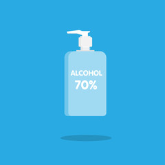 Disinfection. Hand sanitizer bottle icon, washing gel. Vector illustrationDisinfection. Hand sanitizer bottle icon, washing gel. Vector illustration	