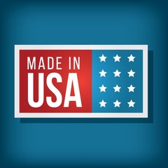 A made in USA label illustration.