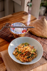 Korean Japchae Stir Fried Noodles with Mixed Vegetables