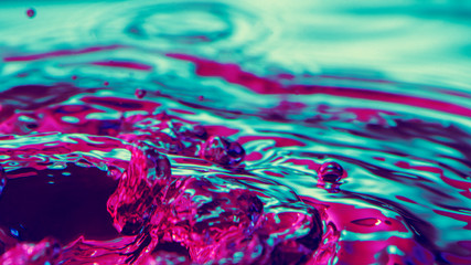 Vibrant neon liquid textured background - obrazy, fototapety, plakaty