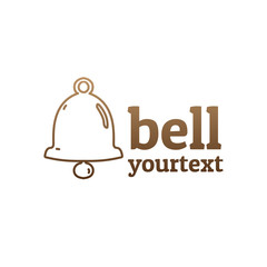 bell hand drawn logo design. gradient color