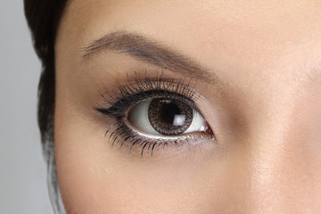 Close-up on woman's eye