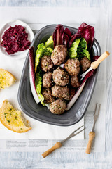 Freshly cooked homemade meatballs recipe