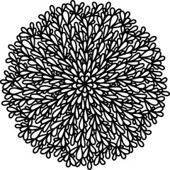 Unusual anti-stress vector coloring. Floral motives. Detailed coloring page for adults.