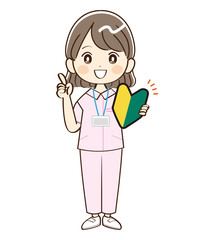 女性、看護師、説明