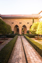 Naklejka premium Palacio Aljaferia, fortified medieval Islamic palace in Zaragoza, Spain