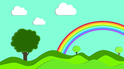 Obraz premium kids room garden wallpaper