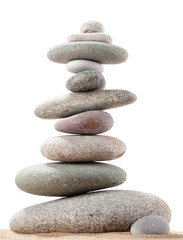 Pyramid of sea pebbles