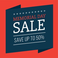 Fototapeta premium Memorial day promotion.