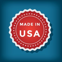 A made in USA label illustration.