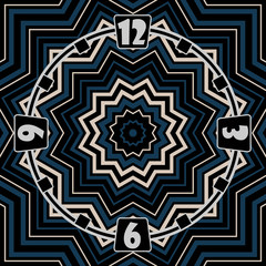 Watch with dial abstract clocknumbers