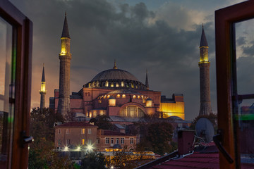 Fototapeta na wymiar Aya Sofya (Hagia Sophia), Istanbul, Turkey