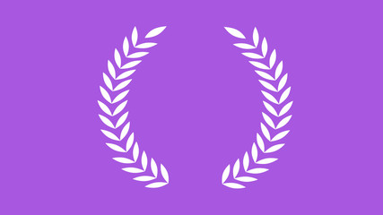 White wheat icon on purple light background ,Best wheat icon