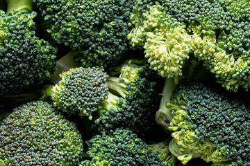 Cut fresh natural green broccoli