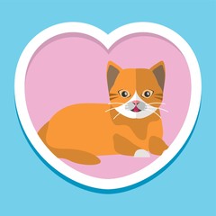 Cat sticking out tongue