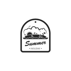 Summer holiday label