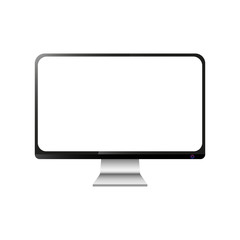 Vector computer display isolated on white