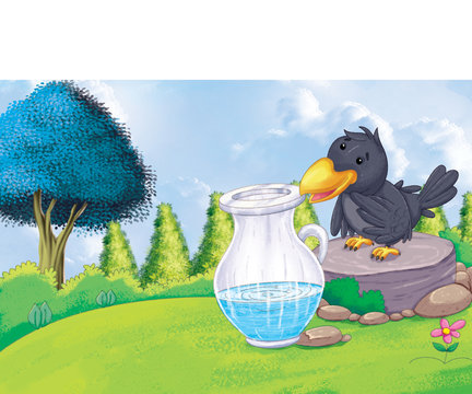 thirsty crow